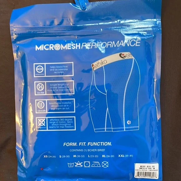 Ethika men’s medium boxer shorts (3). micro mesh compression no rise. M - Picture 7 of 7